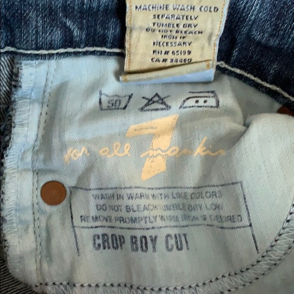 7 For all Mankind crop boy cut distressed jeans - Picture 5 of 5